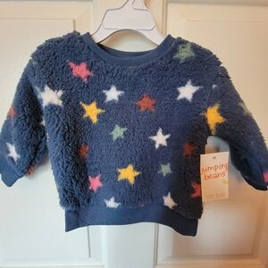 Jumping Beans, blue with stars 9M sweatshirt